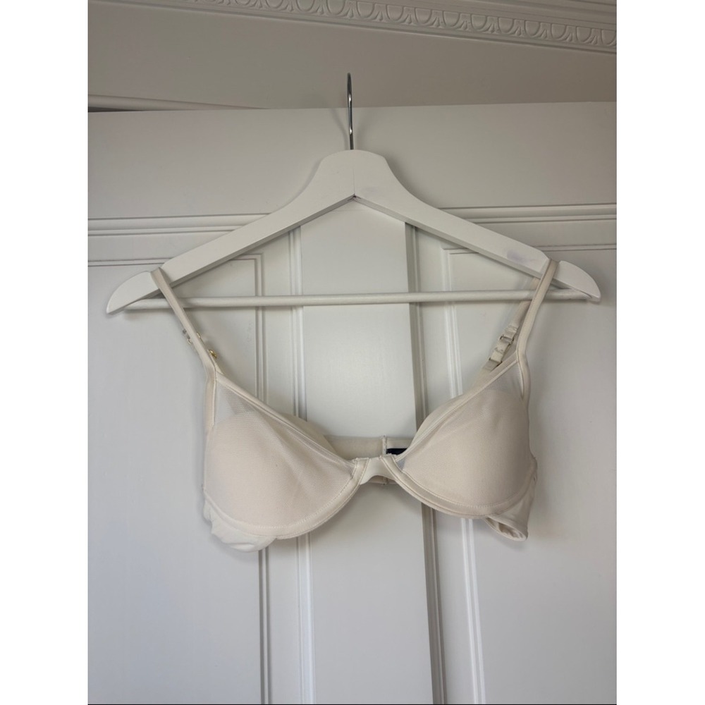 Pepper Mesh All You Bra 30B Ivory Underwire Small Chest Minimalist - Picture 2 of 4